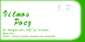 vilmos pocz business card